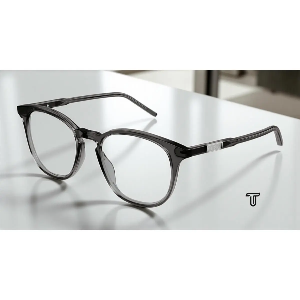 GG1157O 005 Round Oval Panthos Acetate Grey 51 mm Men`s Eyeglasses by Gucci