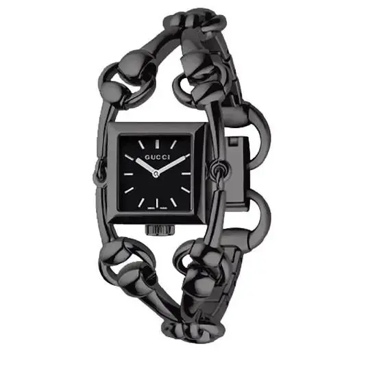 Gucci YA116515 Signoria 116.5 Series Black Dial Steel Band Women`s Fashion Watch