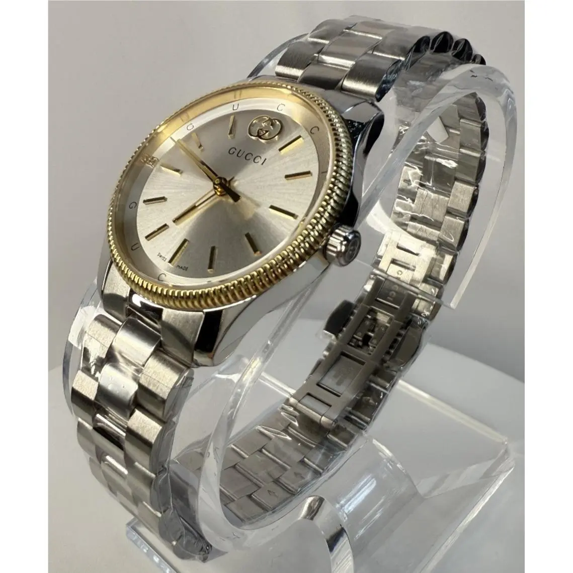 Gucci G-timeless 29mm Silver Dial Steel Women`s Watch YA1265063