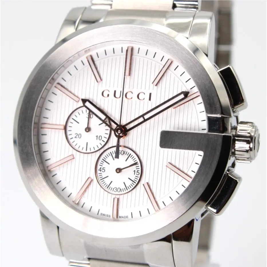 Gucci G-chrono YA101201 Silver Dial Men Watch 44mm