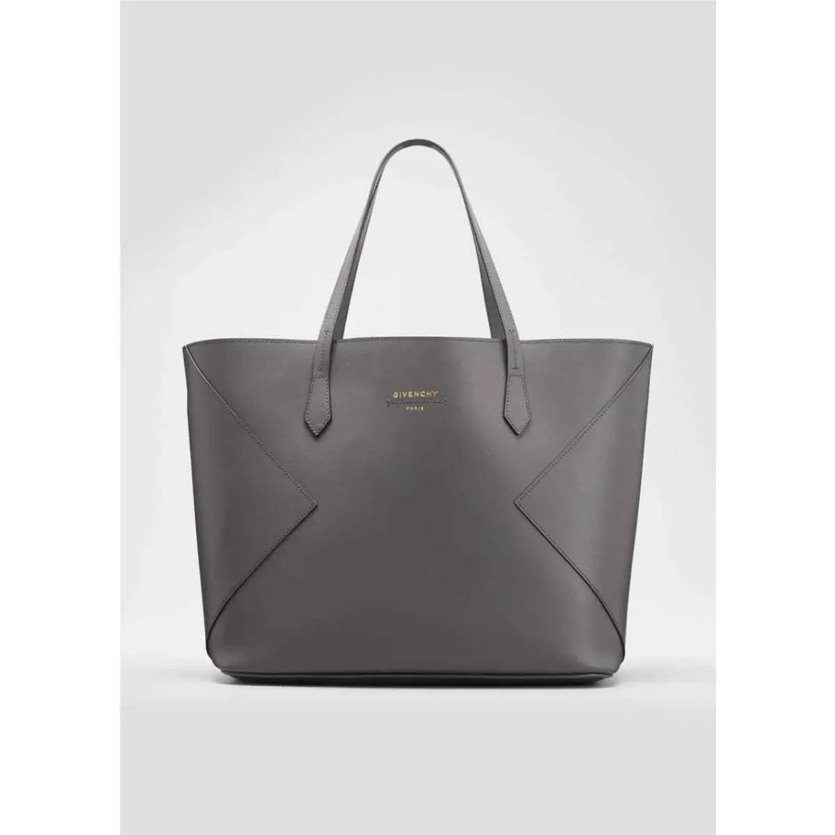 Givenchy Wing Smooth Leather Shopping Tote Bag Gray