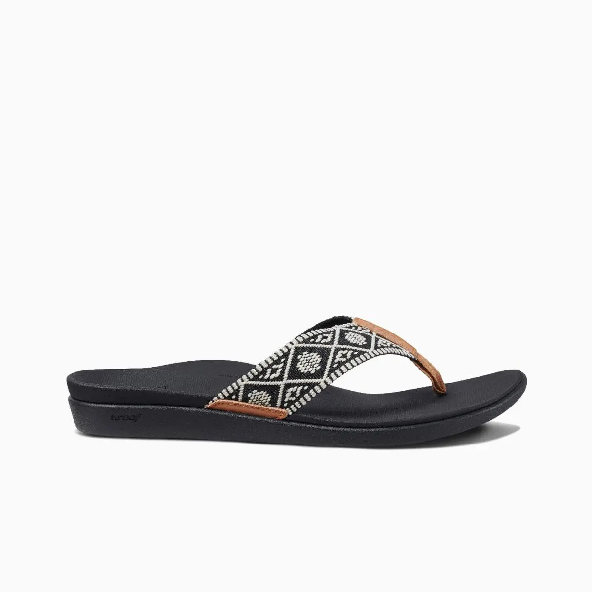 Ortho Woven Women`s Sandals Black/white - 7 Medium by Reef