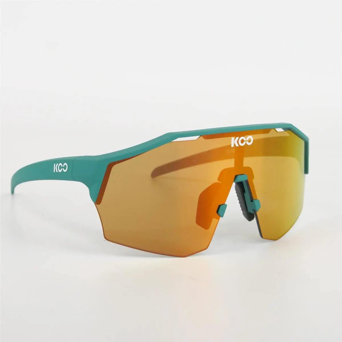 Koo Alibi Sunglasses Persian Green Matt Frame Orange Mirror Lens Regular Fit by KOO