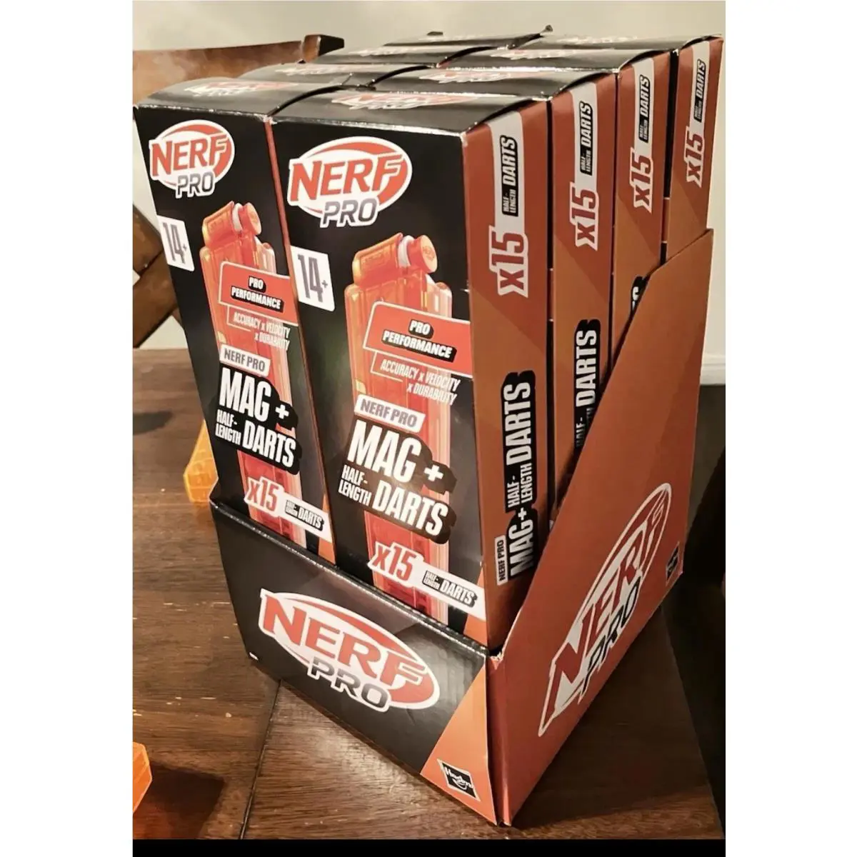 Nerf Pro Mag Plus Half-length Torrent Sender Refill 15 Darts with Mag Pack of 8