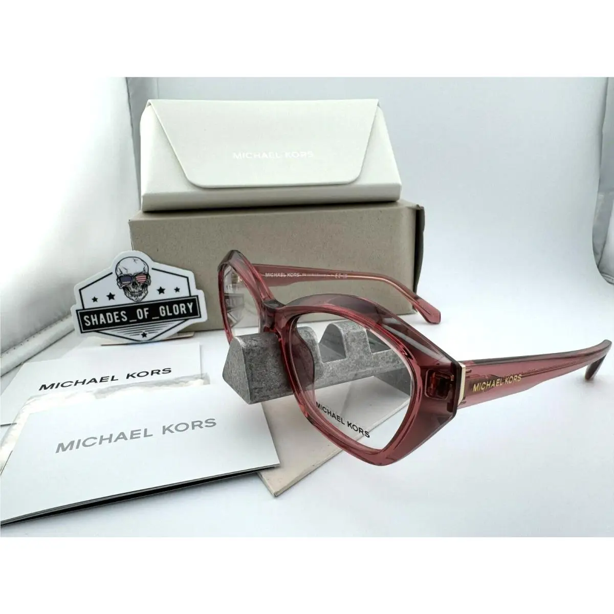Michael Kors Seaside MK 4116U 3970 Rose Transparent Eyeglasses Frame 53MM