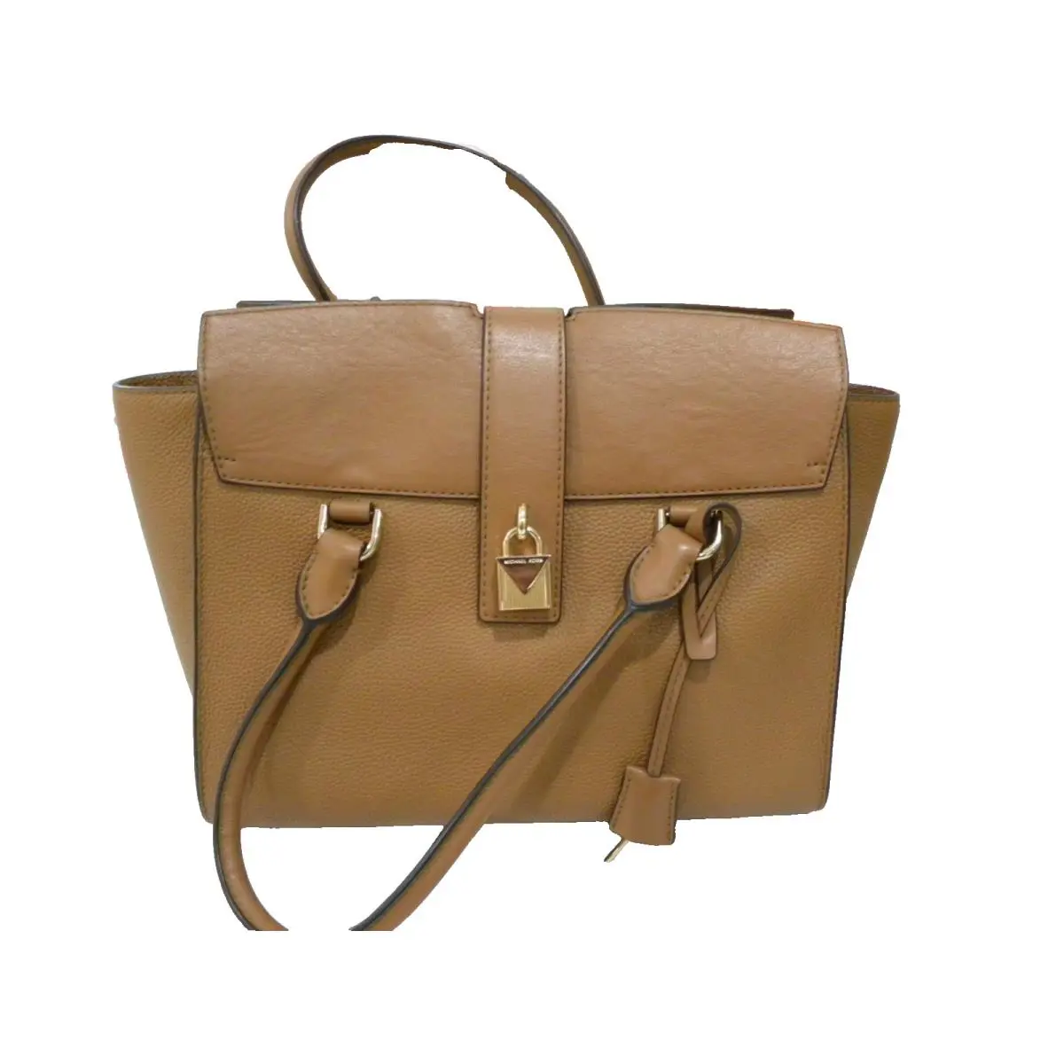 Michael Kors Brown Handbag Padlock Pad Lock Key Purse Sample Bag Vintage