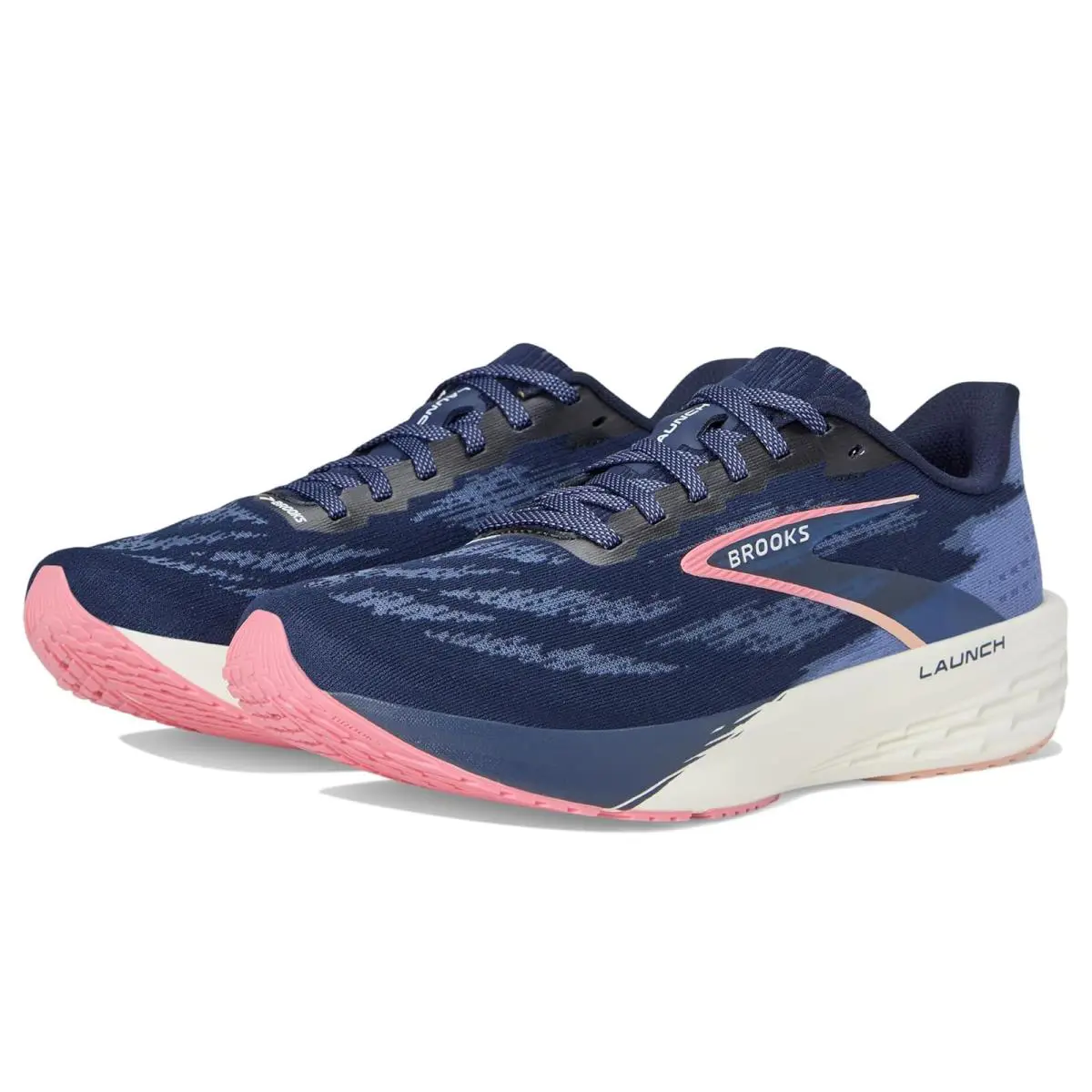 Woman`s Sneakers Athletic Shoes Brooks Launch 11 - Peacoat/Blue/Peach