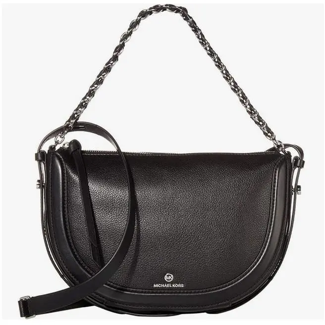 Michael Kors Jagger Leather Small Messenger/shoulder Bag Black