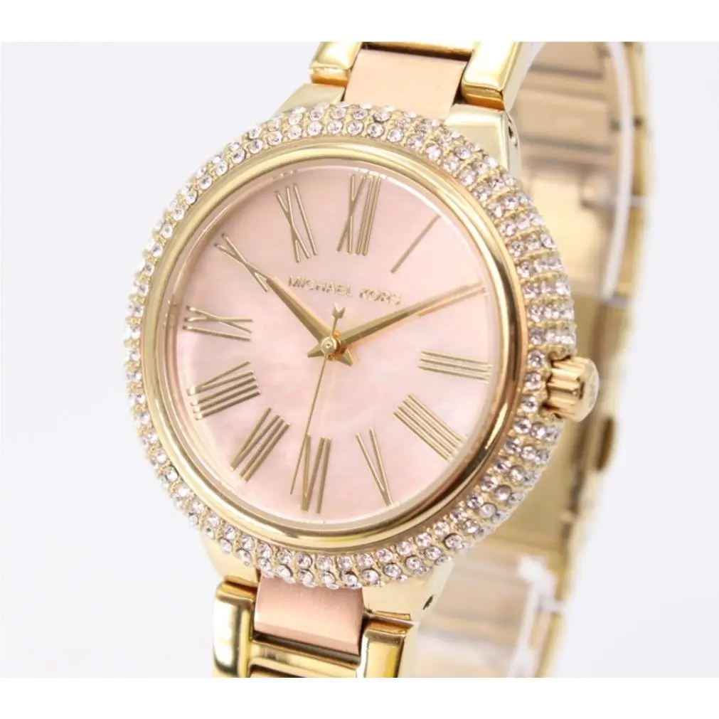 Michael Kors MK6564 Taryn Rose Gold Dial Two Tone Steel Strap Women`s Watch 33mm