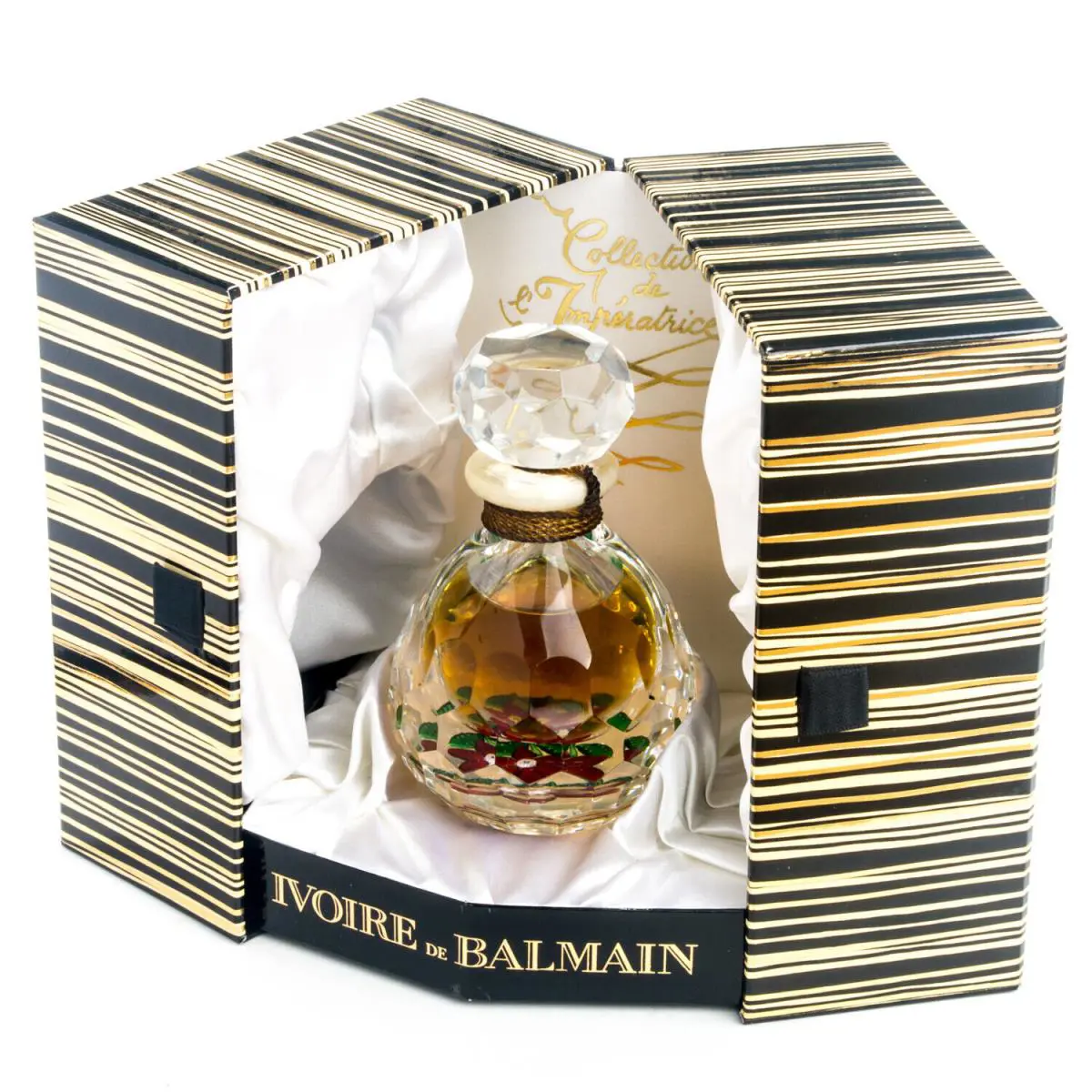 Ivoire de  Parfum 1OZ Limited Saint Louis Crystal Paperweight Bottle by Balmain