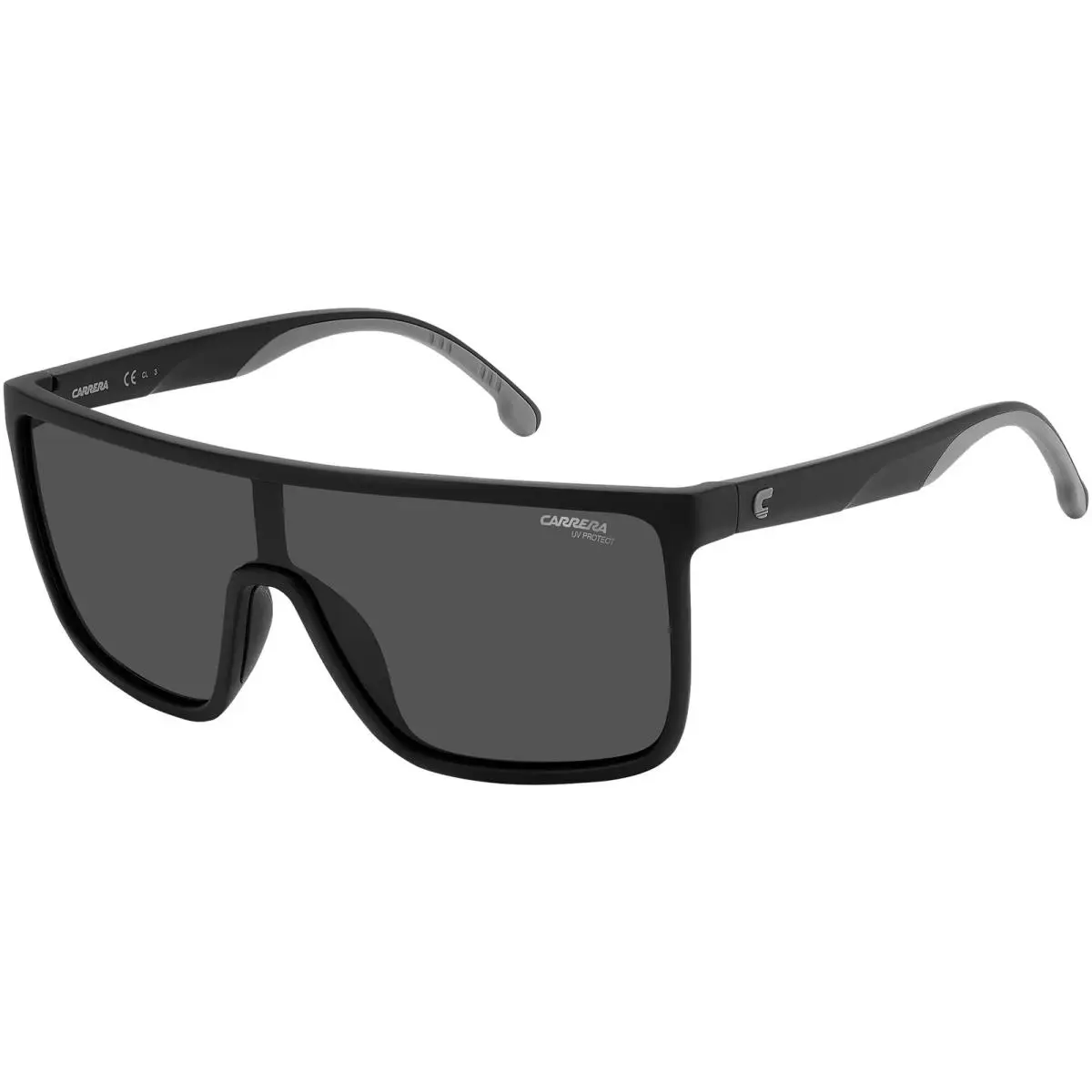 Carrera Men`s Matte Black Flat-top Shield Sunglasses - CA8060S 0003 IR
