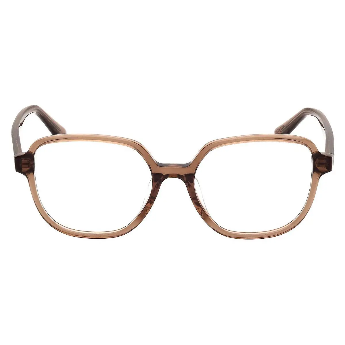 Guess GU50154-D 048 Brown Square Plastic Optical Eyeglasses Frame 52-17-140