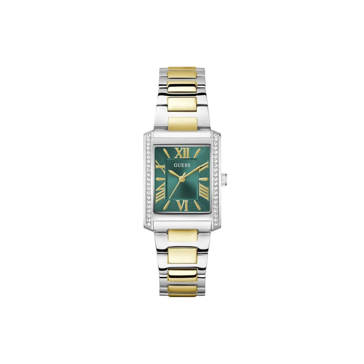 Guess Multi-tone Crystal Square Analog Watch