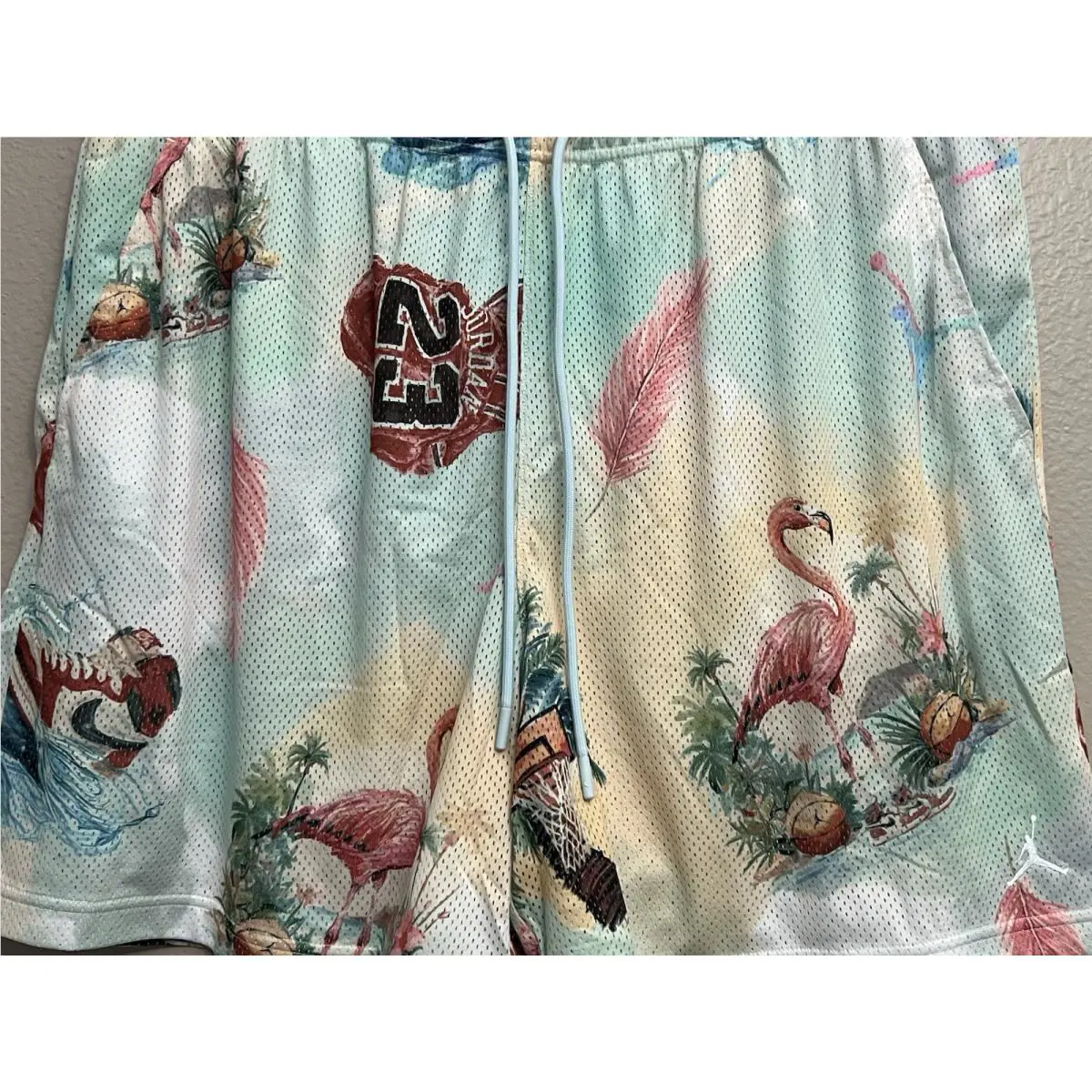 Nike clothing - Nike Jordan Essentials Printed Mesh Shorts - IB3012-133 - Sail (UPC: 197864006351) 2