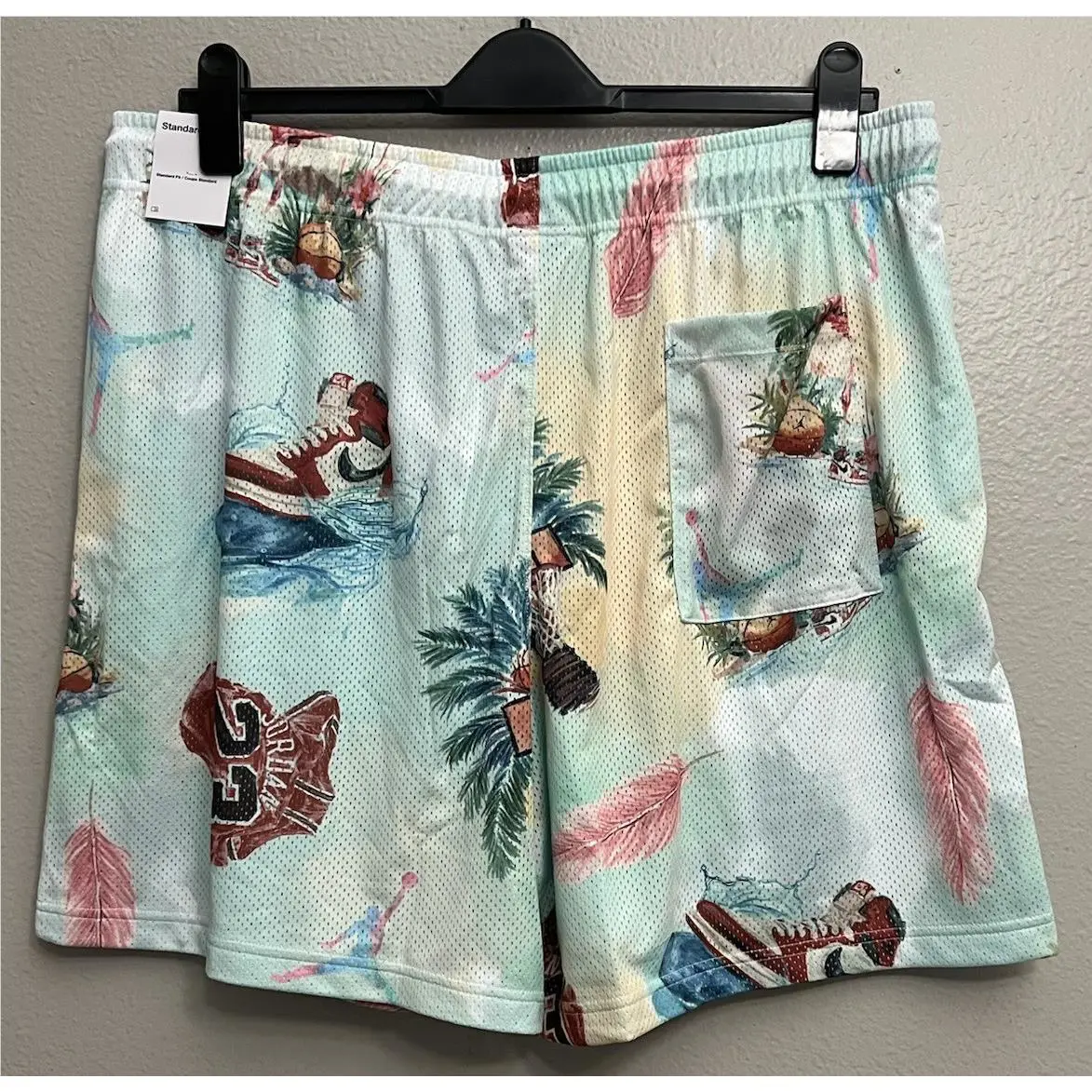 Nike clothing - Nike Jordan Essentials Printed Mesh Shorts - IB3012-133 - Sail (UPC: 197864006351) 3