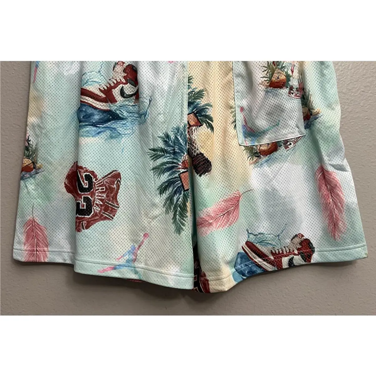 Nike clothing - Nike Jordan Essentials Printed Mesh Shorts - IB3012-133 - Sail (UPC: 197864006351) 5