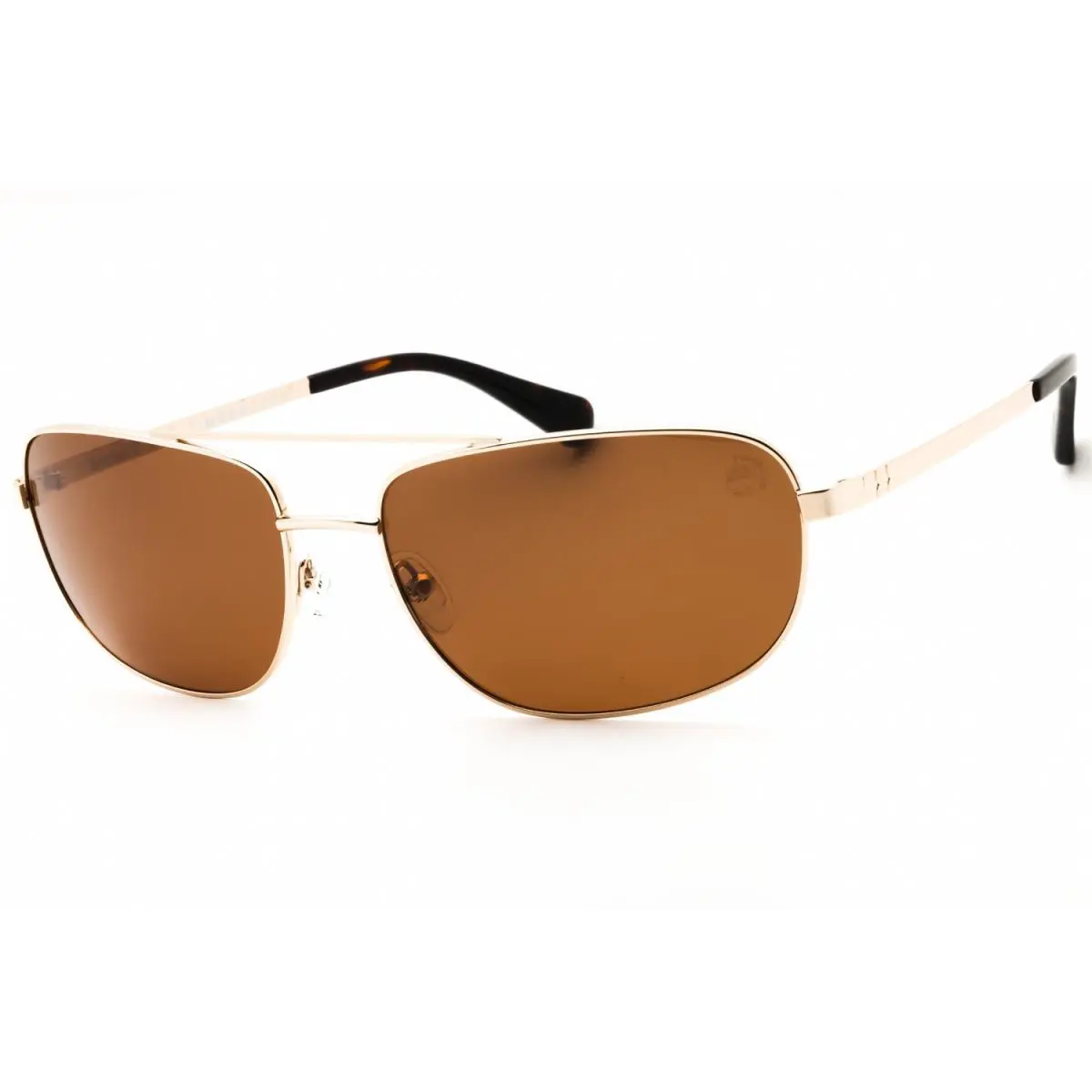 Timberland TB00045 32H Sunglasses Gold Frame Brown Polarized Lenses 66mm