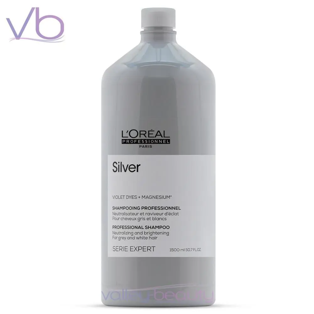 L`oreal Serie Expert Silver Neutralizing Shampoo For Grey and White Hair 1500ml