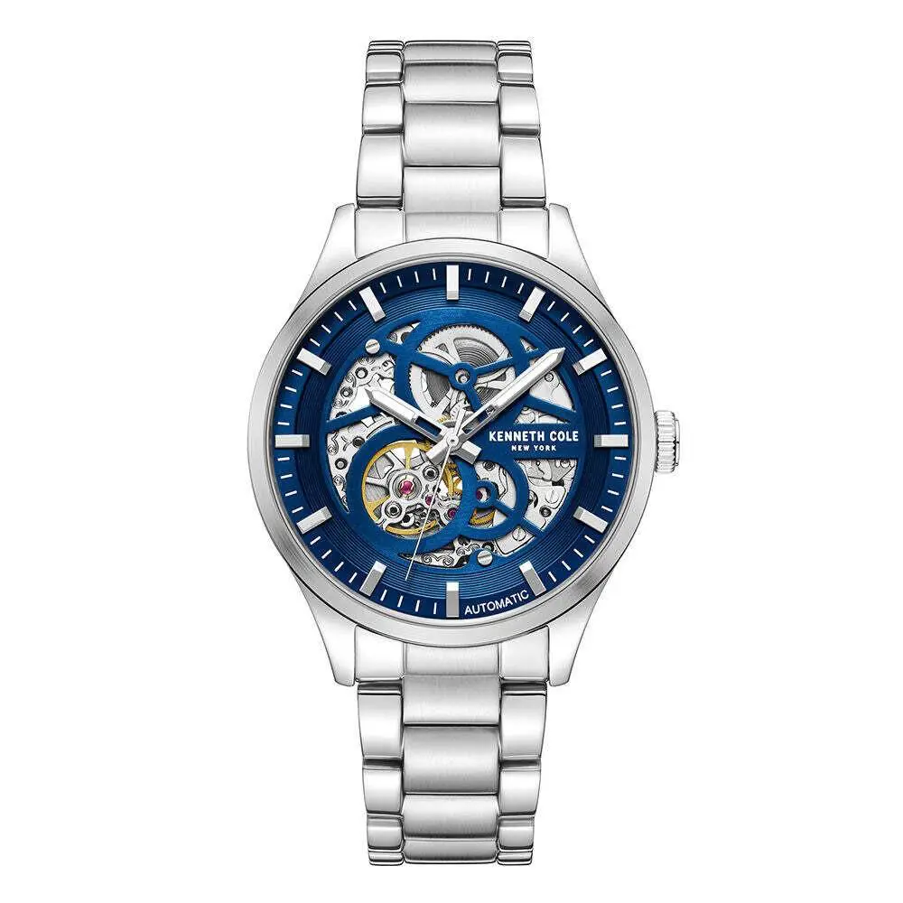 KCWGY0046410 Mens Automatic Openwork Skeleton Steel 42mm Watch by Kenneth Cole