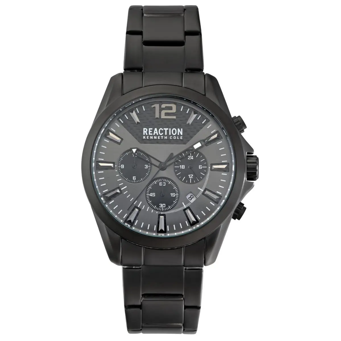 Kenneth Cole Reaction F1720 Men`s Gunmetal Tone Bracelet Watch 44mm