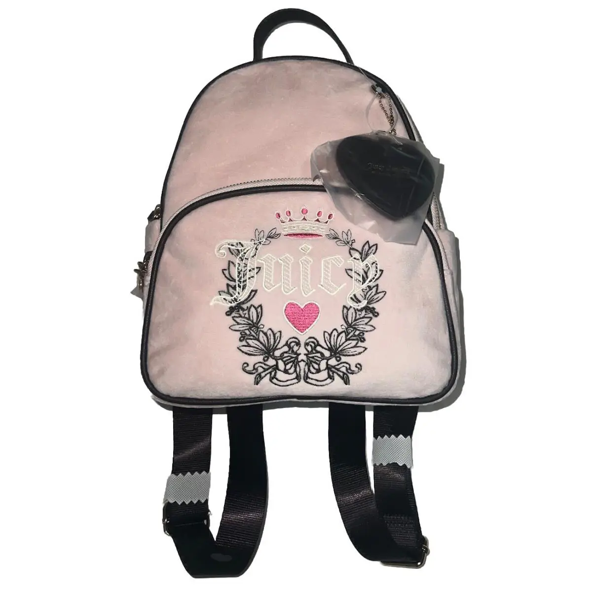 Juicy Couture Powder Blush Heritage Backpack Velour Bag