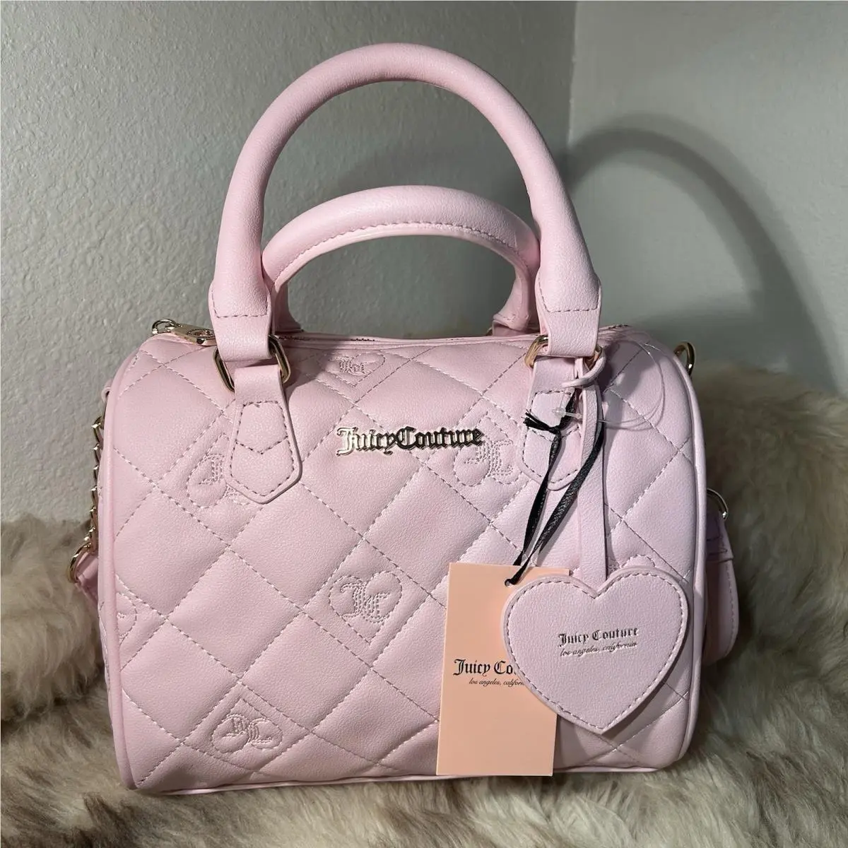 Juicy Couture Fame Satchel Crossbody - Light Pink