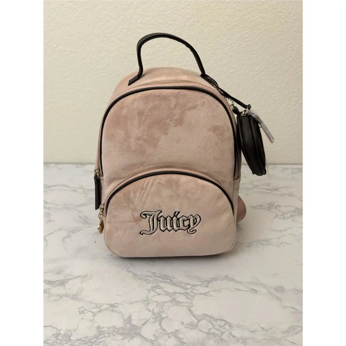 Juicy Couture Cafe Dusty Blush Queen Of Everything Backpack Change Purse