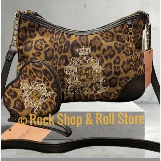 Leopard Hobo Crossbody.bag Heart Coin Purse Viral by Juicy Couture