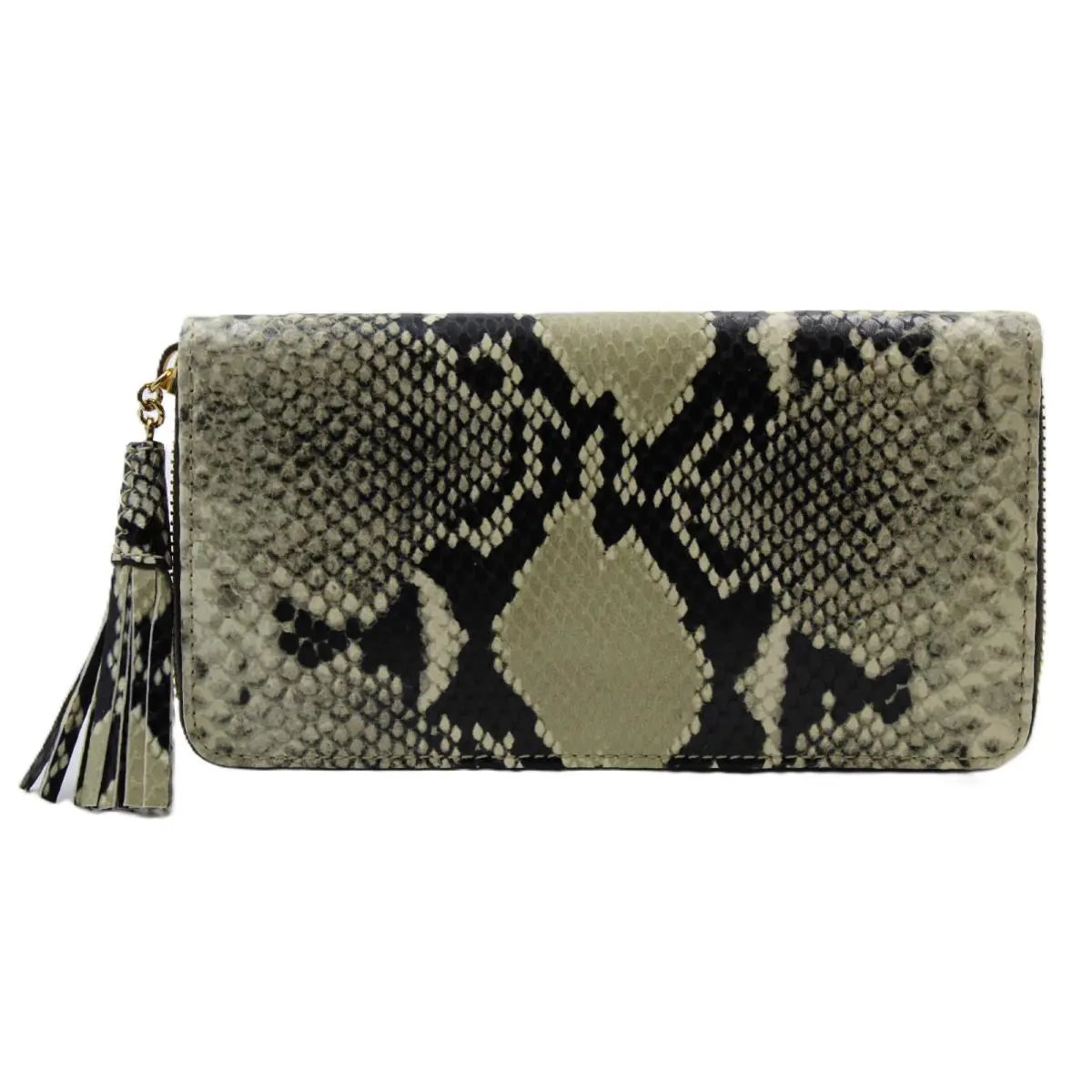 Jimmy Choo Athini Zip Snake Printed Calf Natural