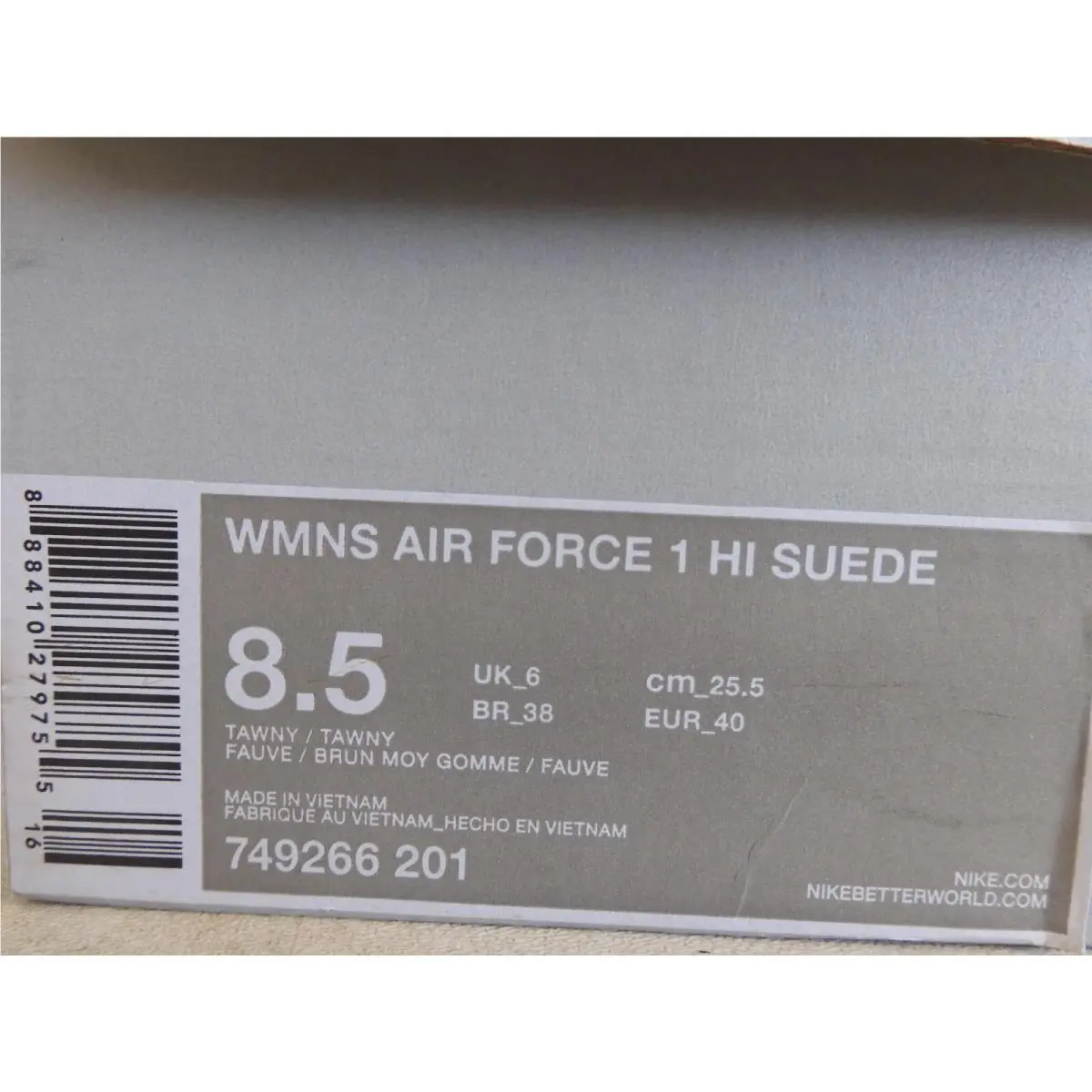 Nike shoes - Nike Air Force 1 High - 749266-201 - Brown (UPC: 888410279755) 3