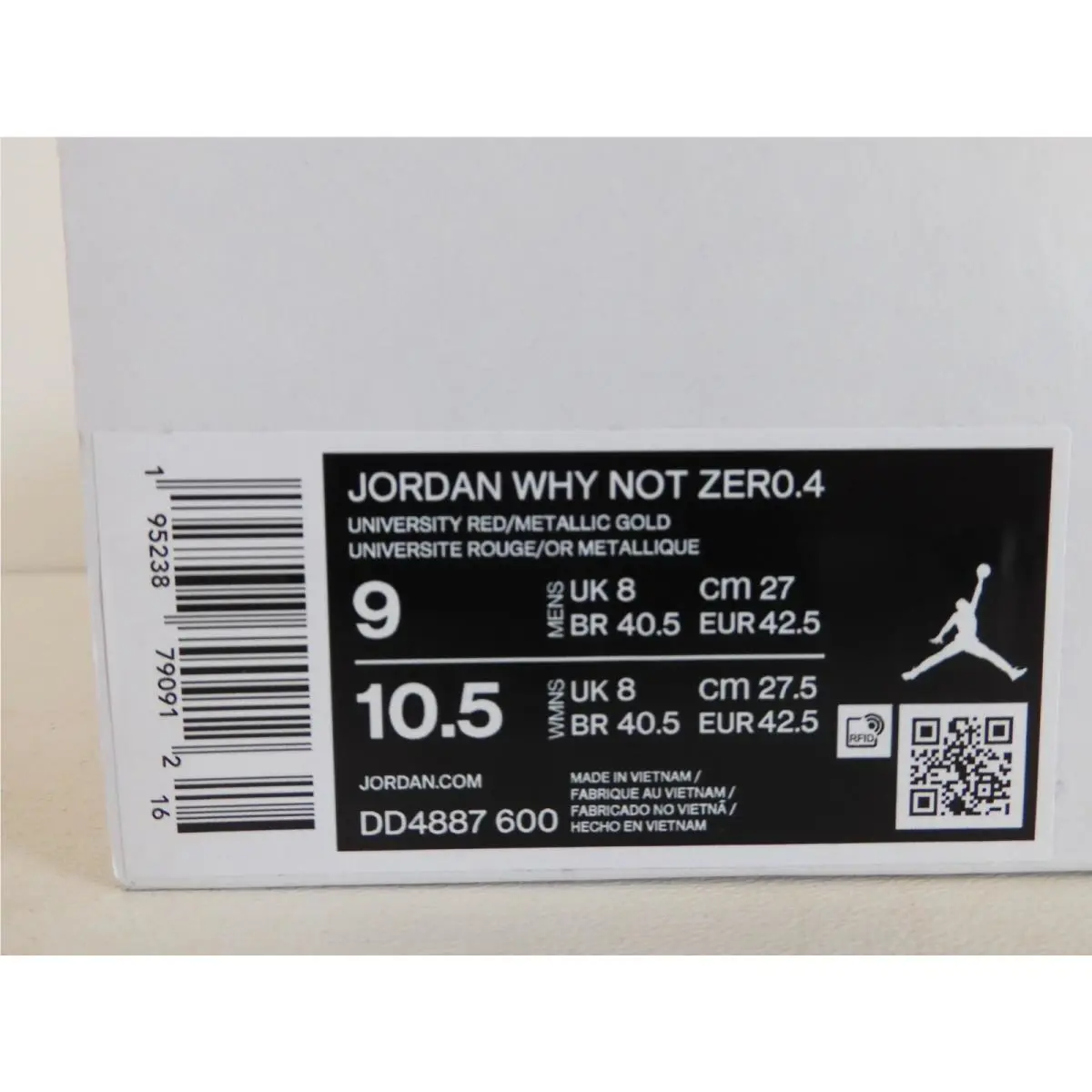 Nike shoes - Jordan `Why Not?` ZER0.4 - Red (UPC: 195238790912) 3