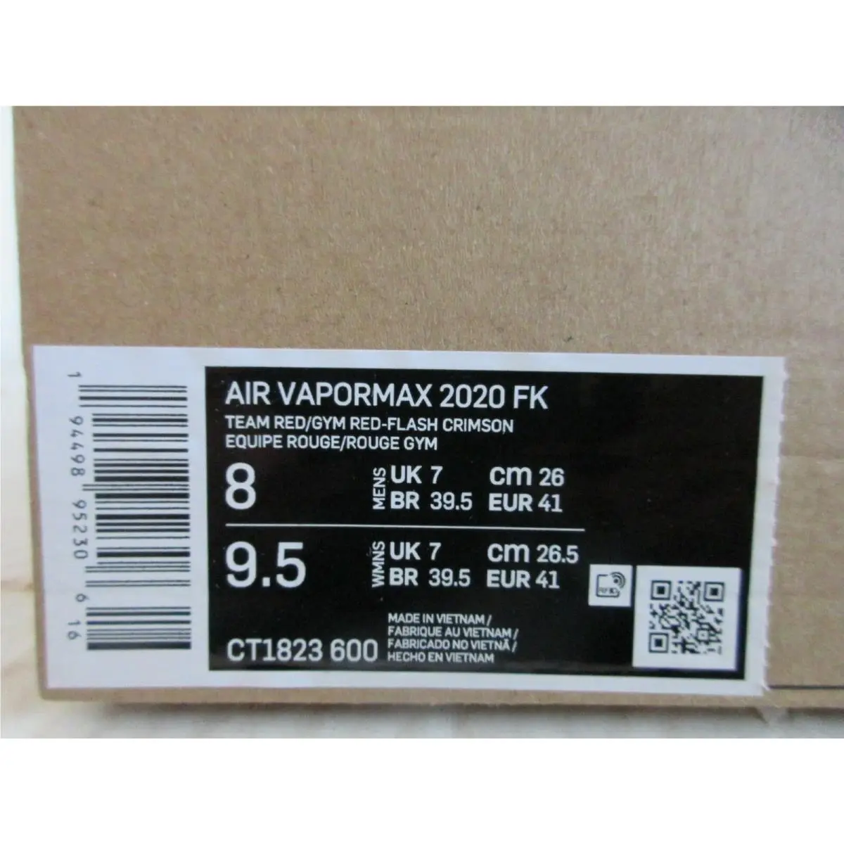 Nike shoes - Nike Air Vapormax Flyknit - Air Vapormax Flyknit - CT1823-600 - Red (UPC: 0194498952306) 3