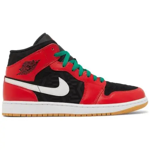 Nike Air Jordan 1 Mid SE Christmas White Black DQ8417-006 Men`s 10.5