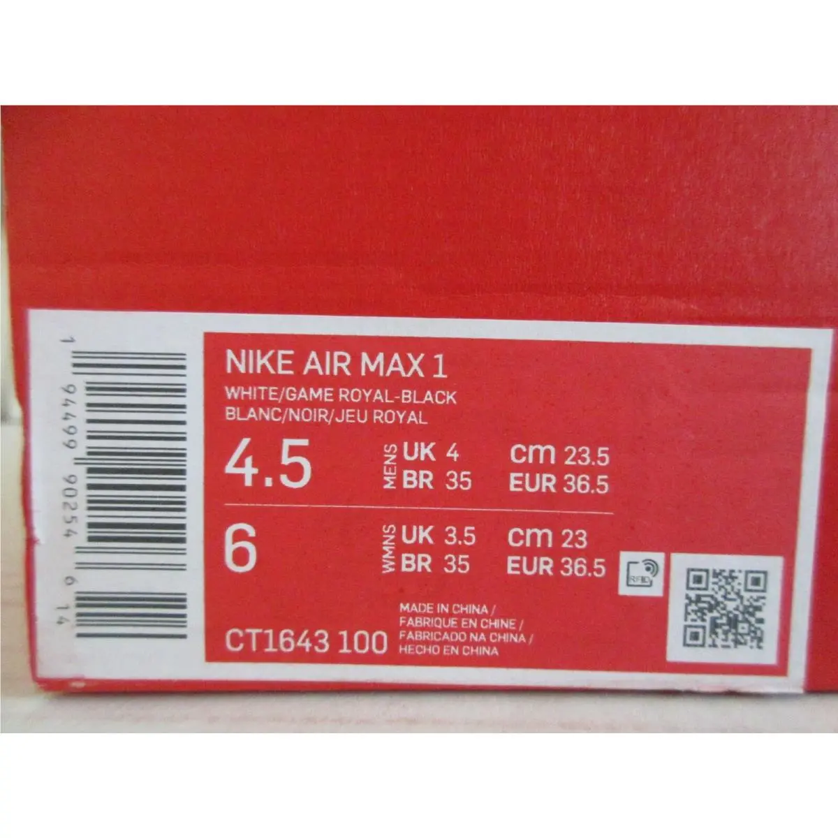 Nike shoes - Nike Air Max 1 - Air Max - White (UPC: 194499902546) 3