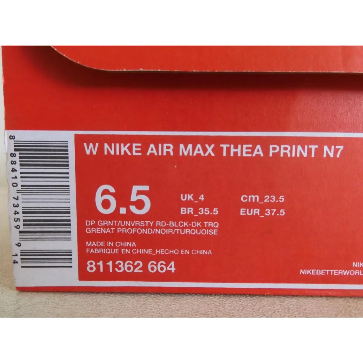Nike shoes - Nike Air Max Thea - Air Max Thea - 811362-664 - Red (UPC: 888410734599) 6