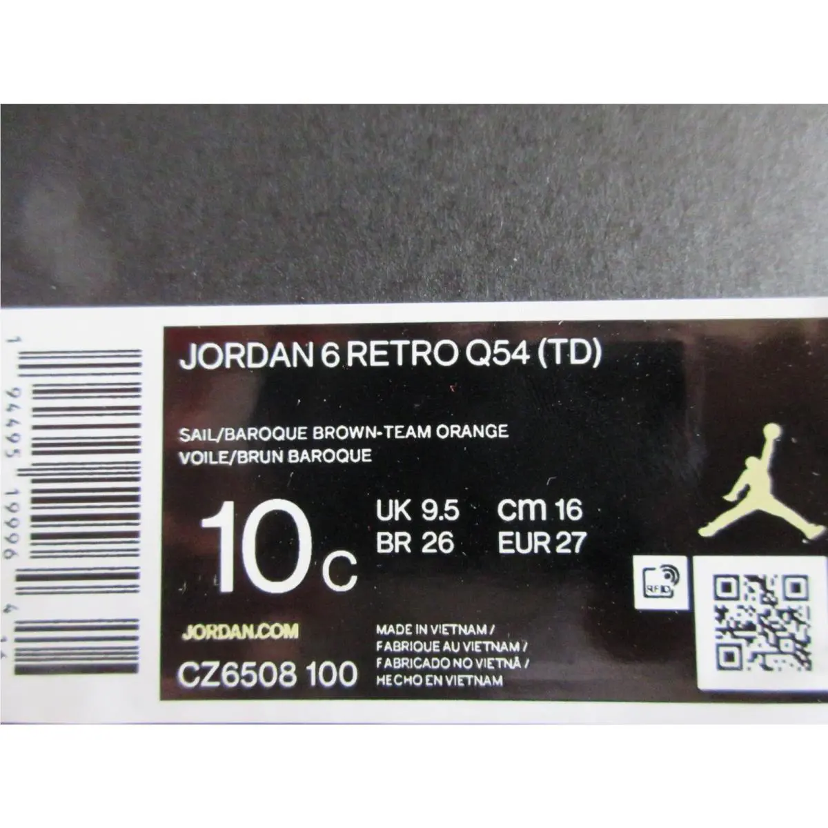 Nike shoes - Air Jordan 6 - Air - Brown (UPC: 194495199964) 3