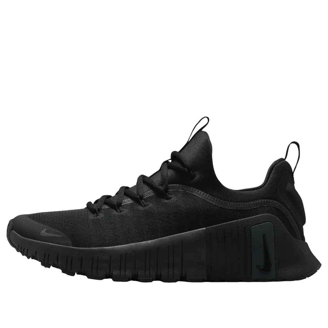 Women`s Size 5 Nike Free Metcon 6 Triple All Black Shoes FJ7126-003 Gym - Black