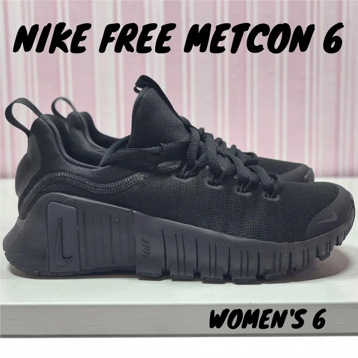 Size 6 - Nike Women`s Free Metcon 6 `black Anthracite` Shoes FJ7126-003 - Black