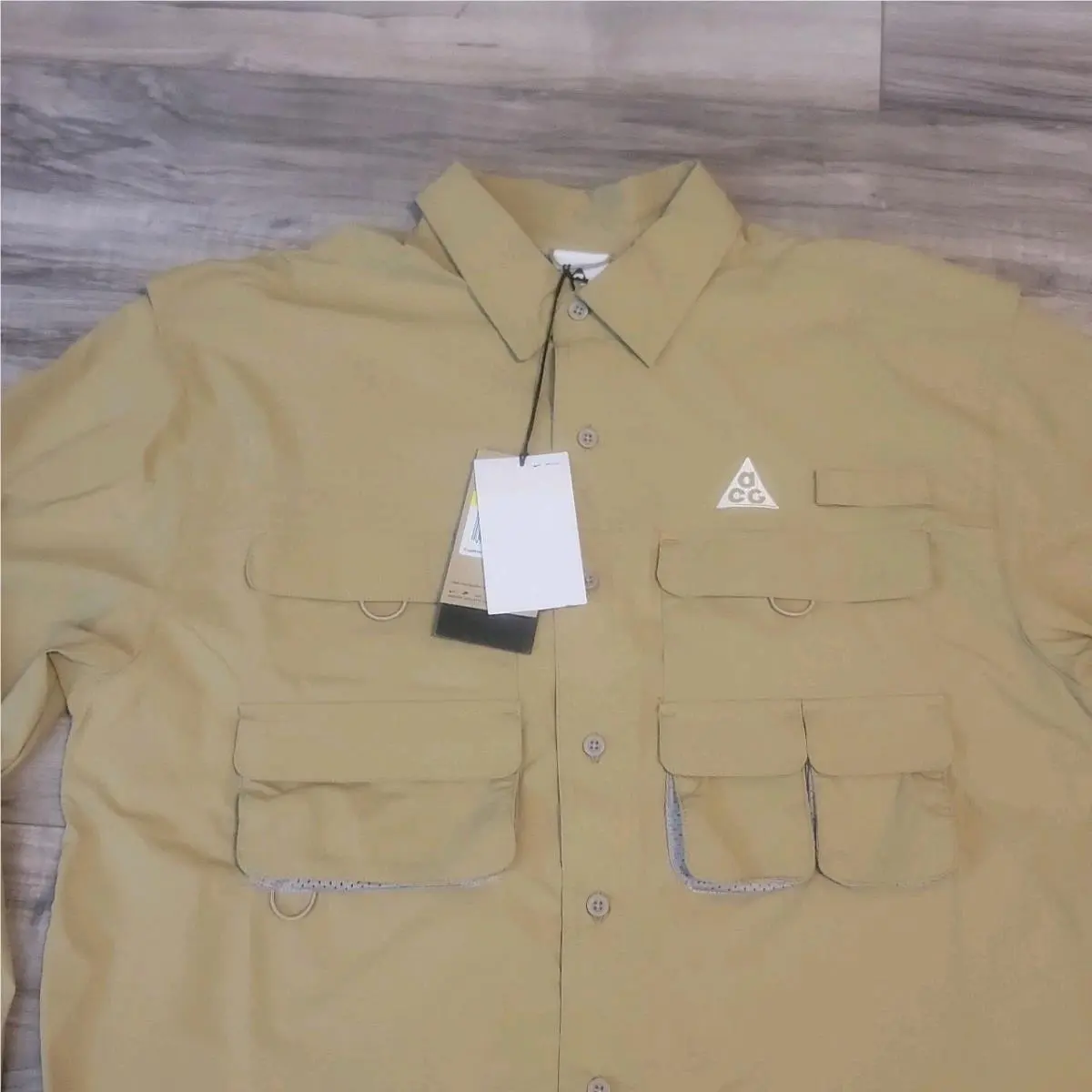 Sz S Nike Acg Orb Weaver Dri-fit Fishing Shirt Brown HJ2465-297 Men`s