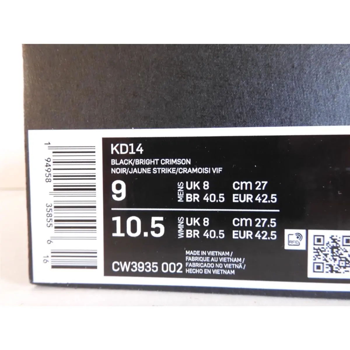 Nike shoes - Nike KD14 - Black (UPC: 194958358556) 1