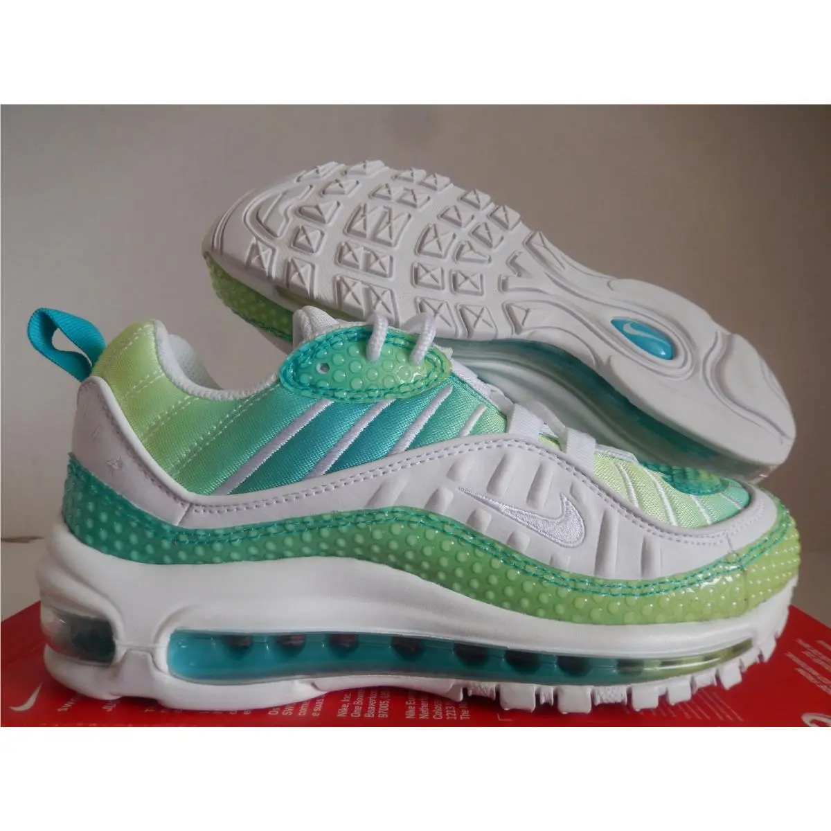 Wmns Nike Air Max 98 SE Bubble Pack Oracle Aqua-white-volt SZ 7.5 CI7379-300