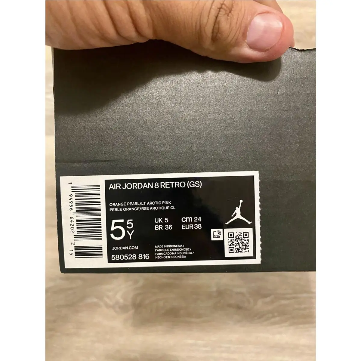 Nike shoes - Air Jordan 8 Retro (GS) - 580528-816 - Pink (UPC: 194956642022) 10