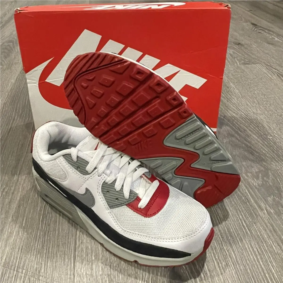 Nike Air Max 90 Ltr Photon Dust/particle Grey CD6864-019 GS Sz 4Y Wmn 5.5