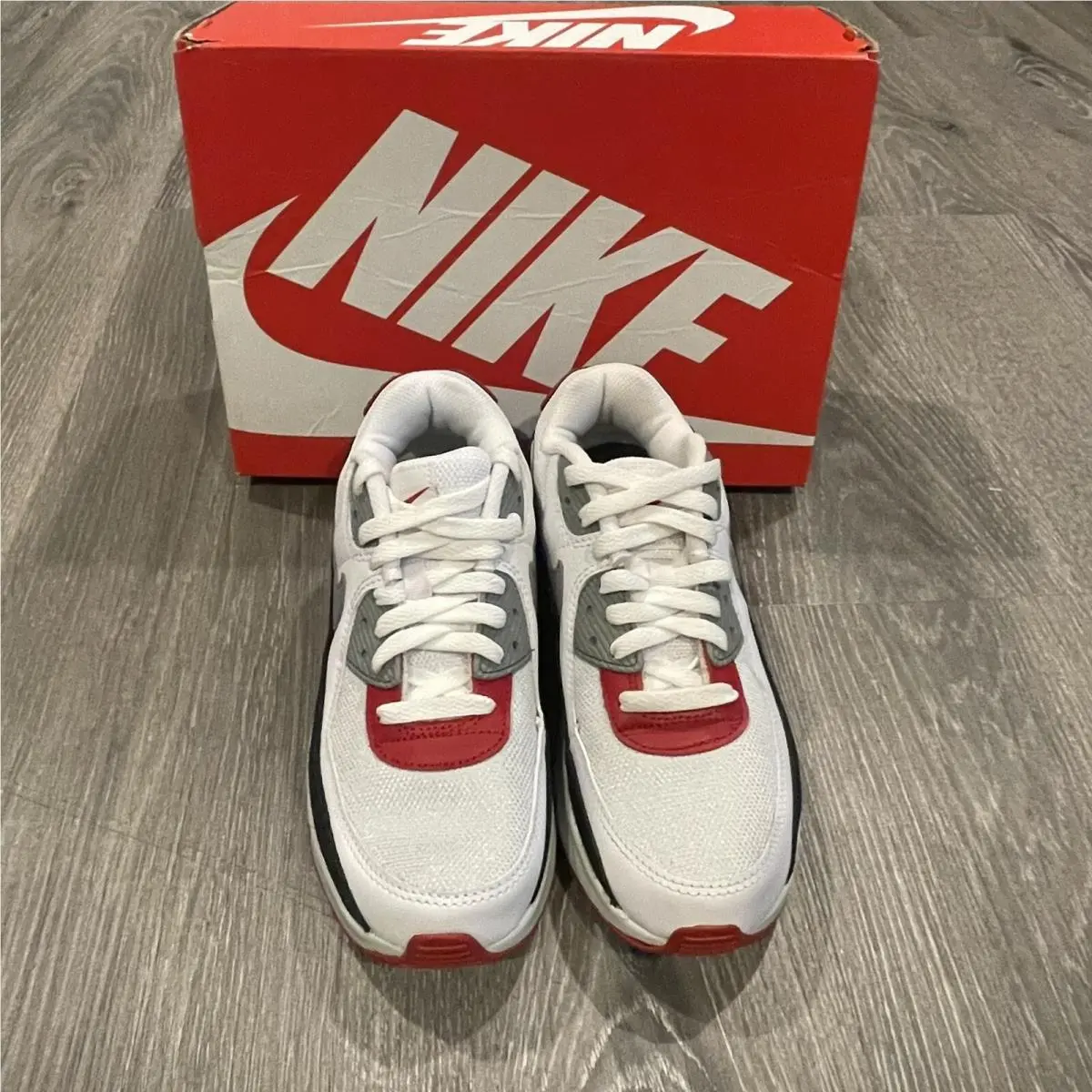 Nike shoes - Nike Air Max 90 - Air Max - White Red Black (UPC: 195870257941) 2