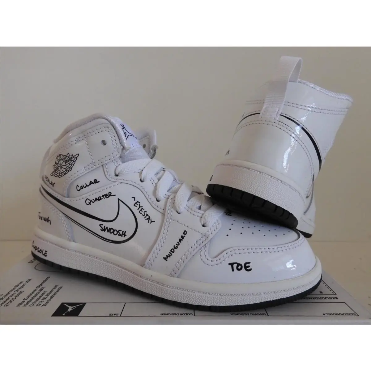 Nike shoes - Air Jordan 1 Mid - Air Mid - White (UPC: 195866444713) 0