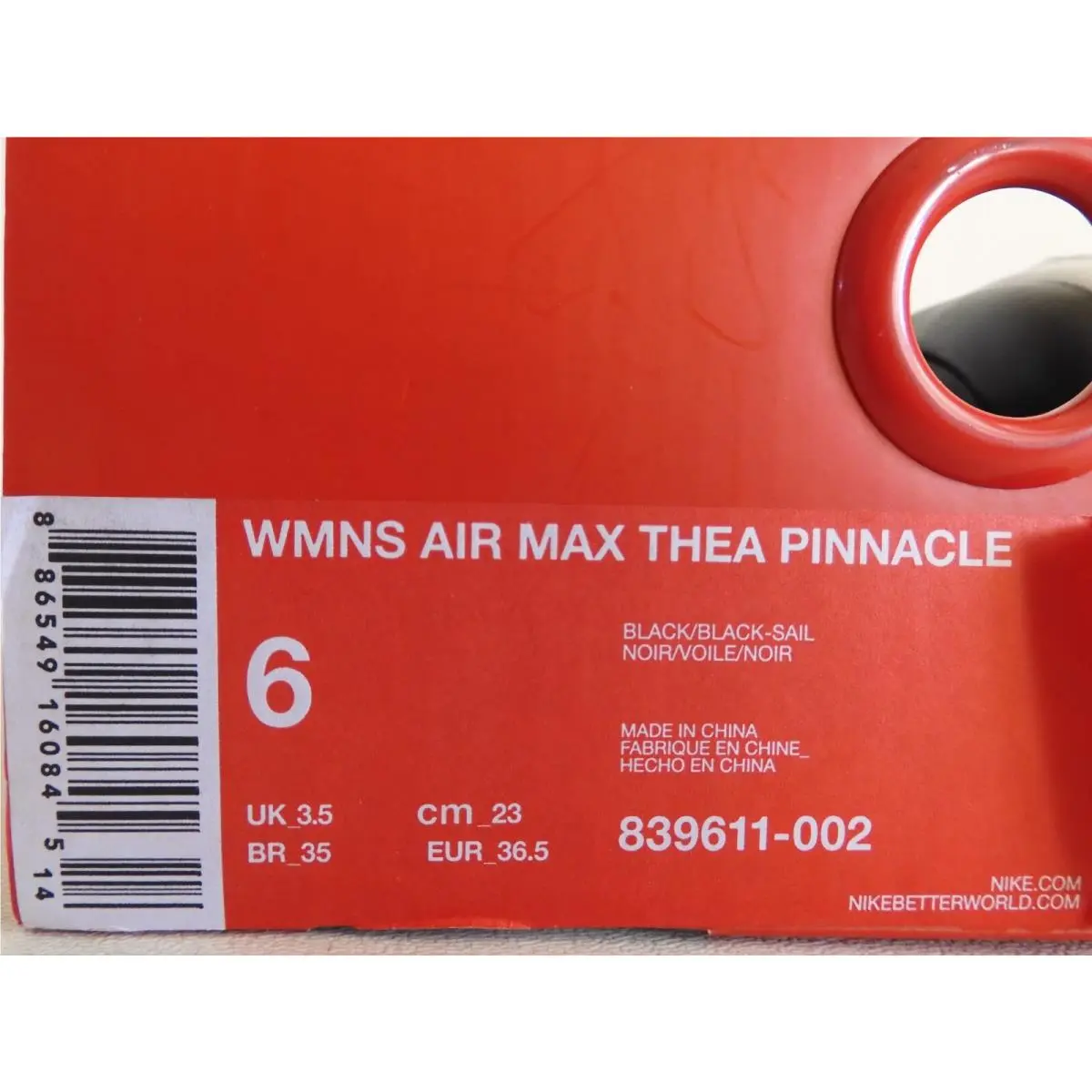Nike shoes - Nike Air Max Thea - Air Max Thea - 839611 002 - Black (UPC: 886549160845) 3
