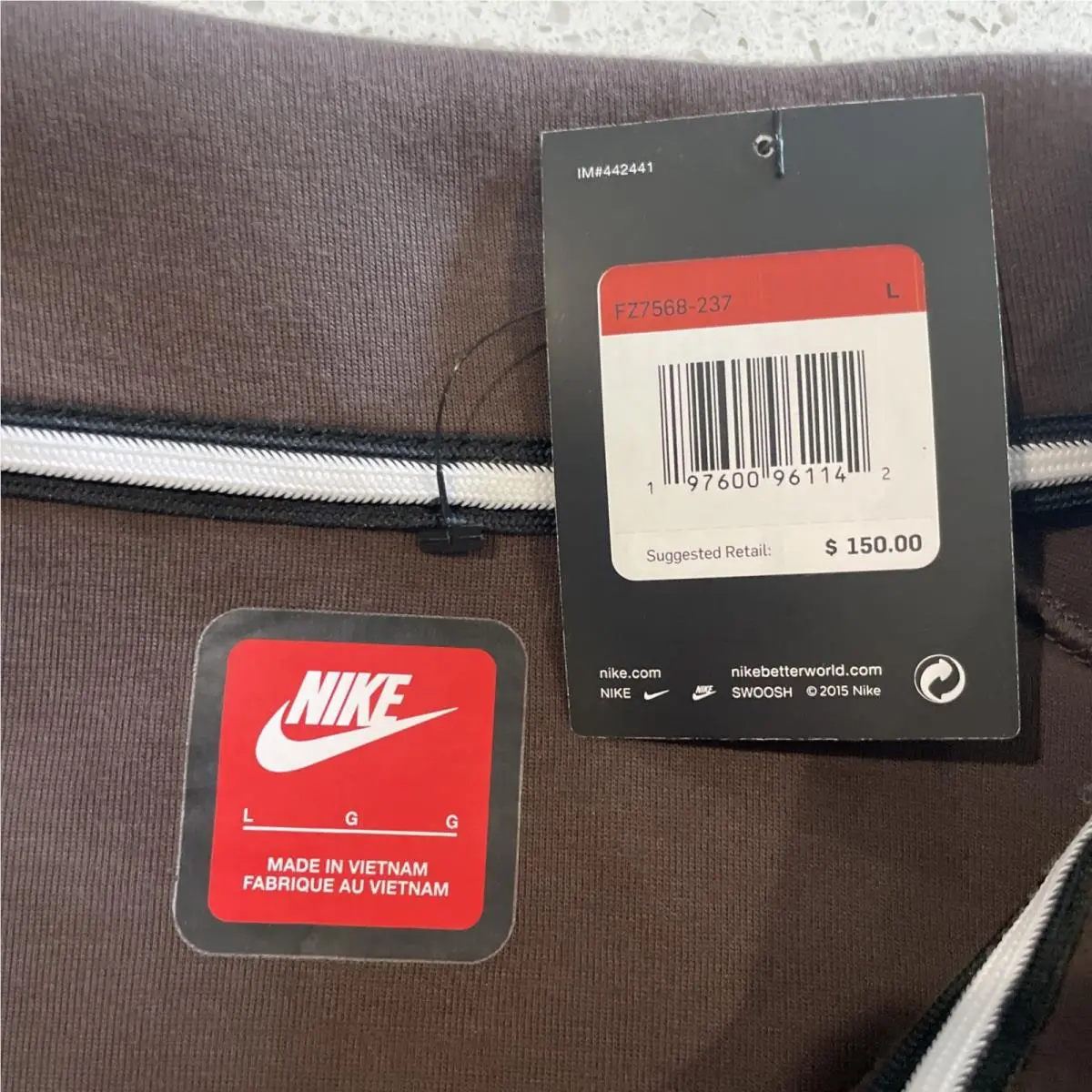 Nike clothing - Nike Tech Men`s Fleece Half-Zip Top - FZ7568-237 - Brown 0