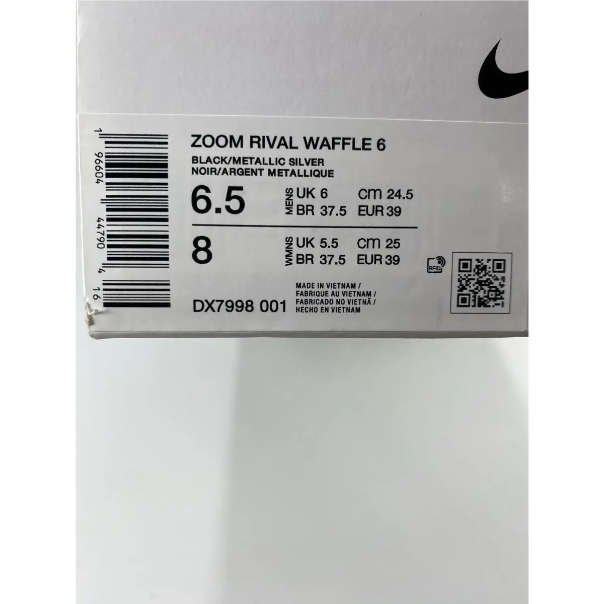 Nike shoes - Nike Zoom Rival - Zoom Rival - DX7998 001 - Black/Metallic Silver (UPC: 196604447904) 9