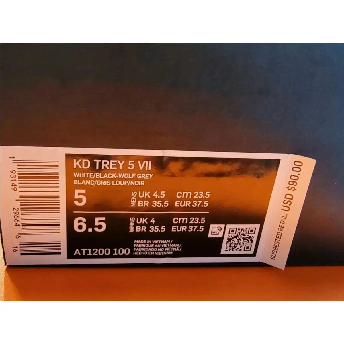 Nike shoes - Nike KD Trey 5 - Trey - AT1200-100 - White 7