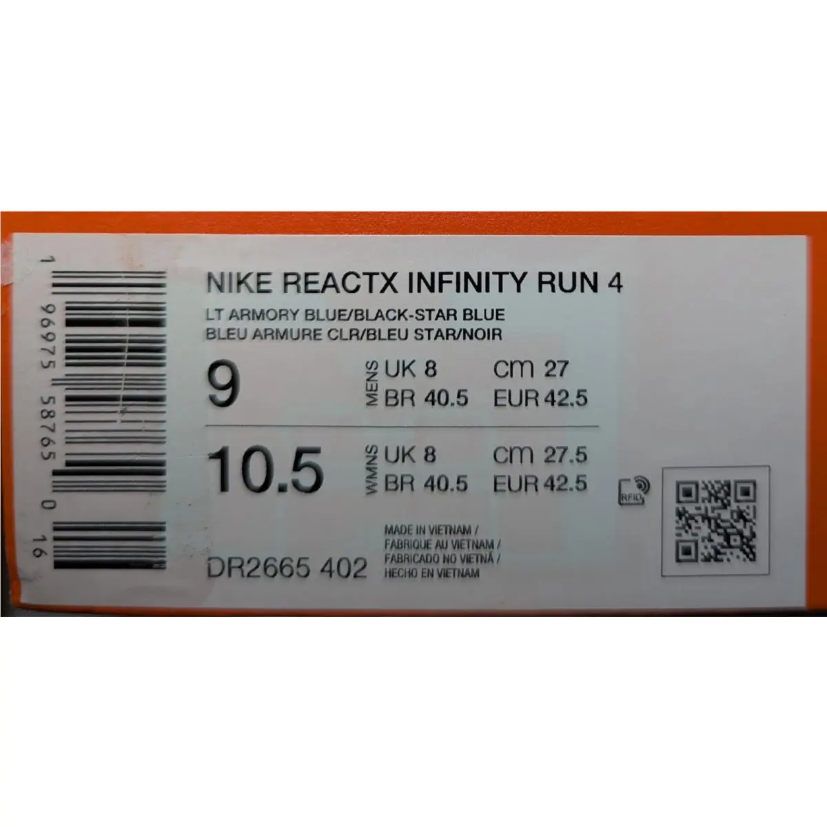 Nike shoes - Nike ReactX Infinity Run 4 - DR2665-402 - Blue 5